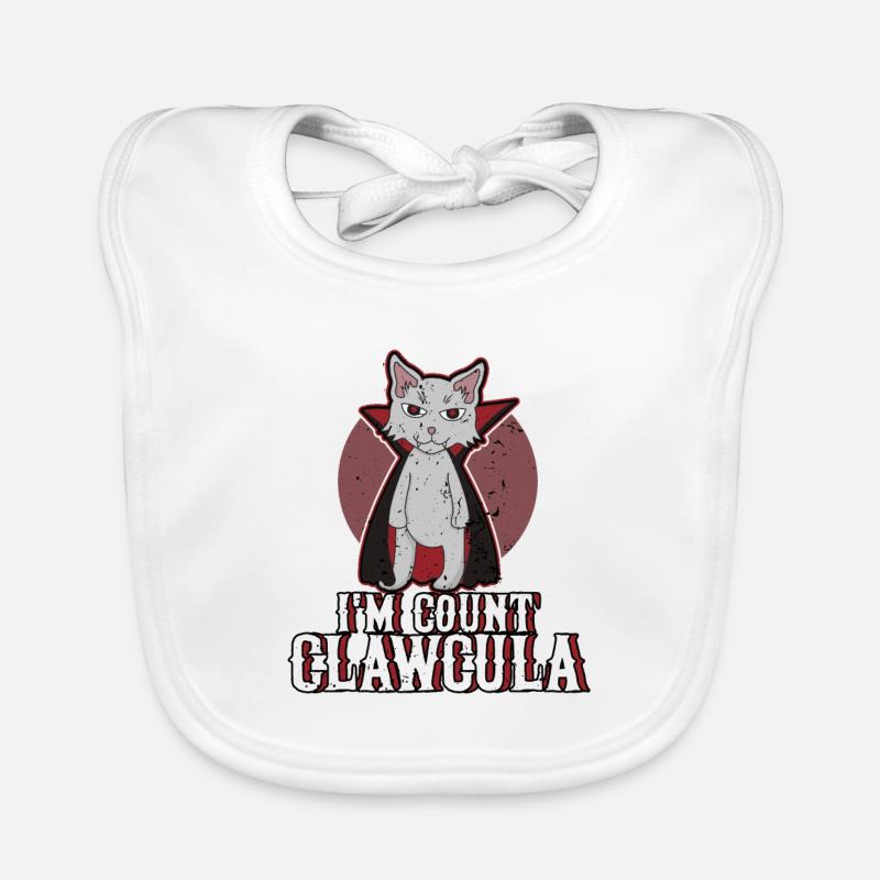 Katze Dracula Vampir Halloween Geschenkidee Baby Bio-Lätzchen