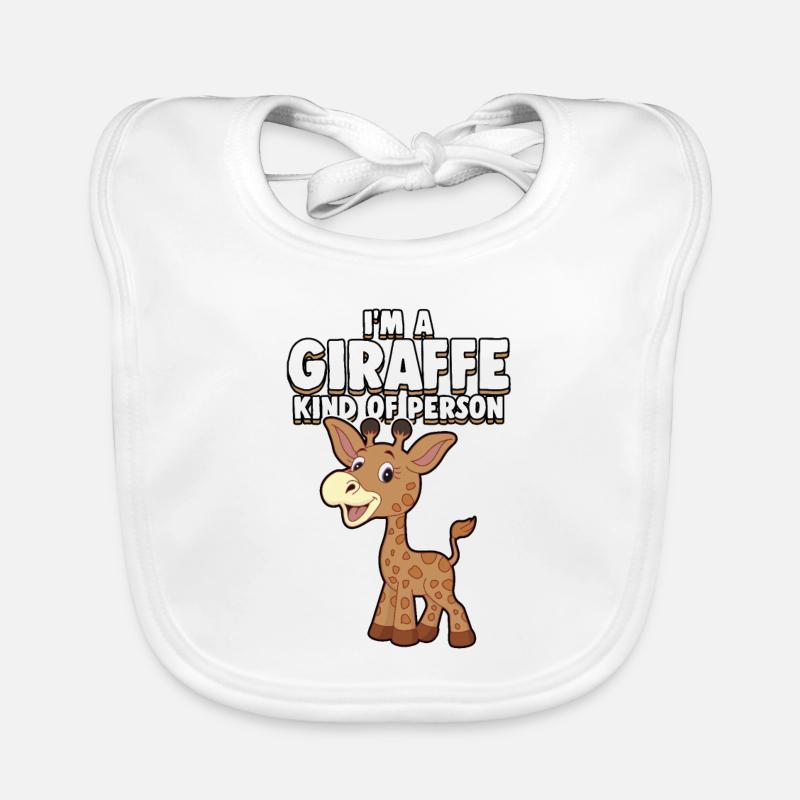 Giraffe - Baby Bio-Lätzchen - Weiß