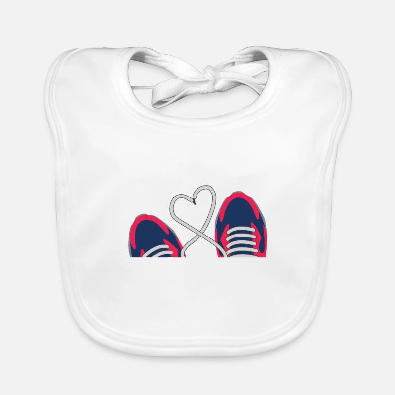 L'amour en cours d'exécution v2 Bavoir bio Bébé