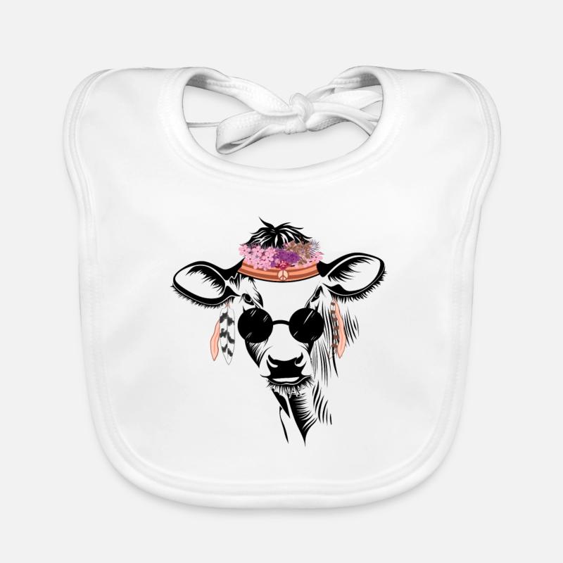 Hippie Kuh Boho Lifestyle Baby Bio-Lätzchen