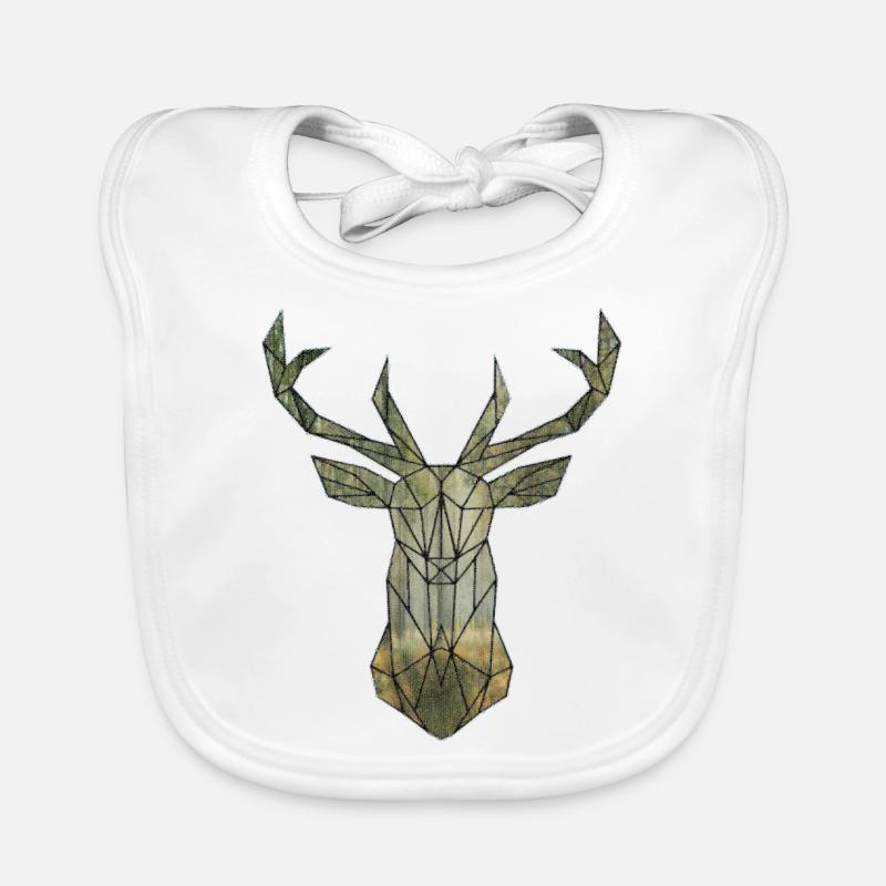 Deer mosaic Organic Baby Bibs