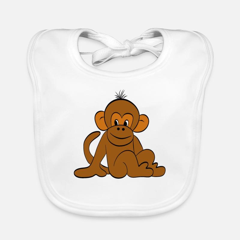 Süsser Affe Baby Bio-Lätzchen