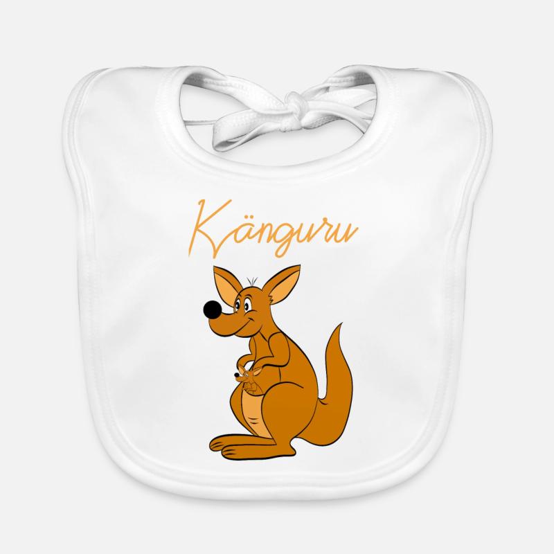 Kangourou Kangourou - Bavoir bio Bébé - blanc