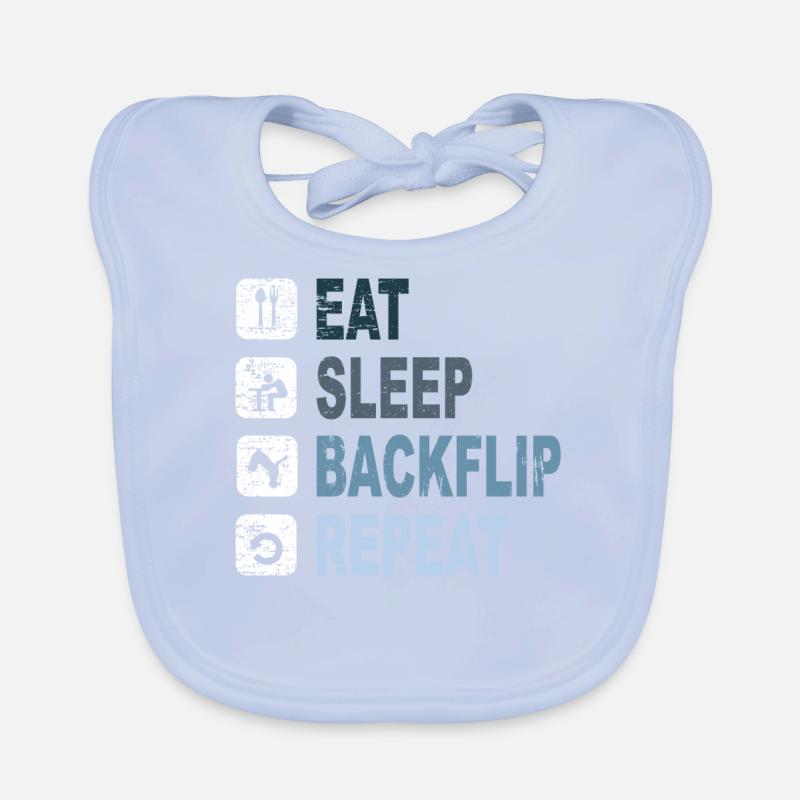 Mangez le sommeil Backflip Repeat Bavoir bio Bébé