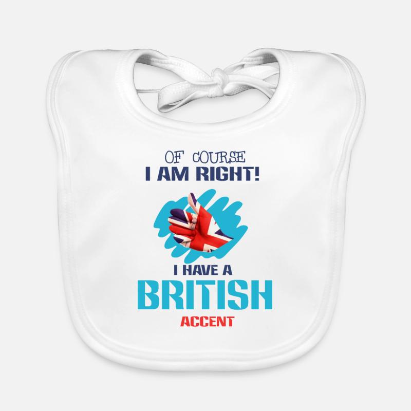 British accent Organic Baby Bibs