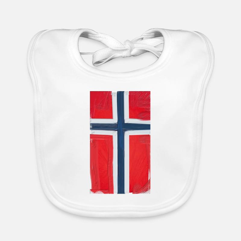 Norwegen Flagge Baby Bio-Lätzchen