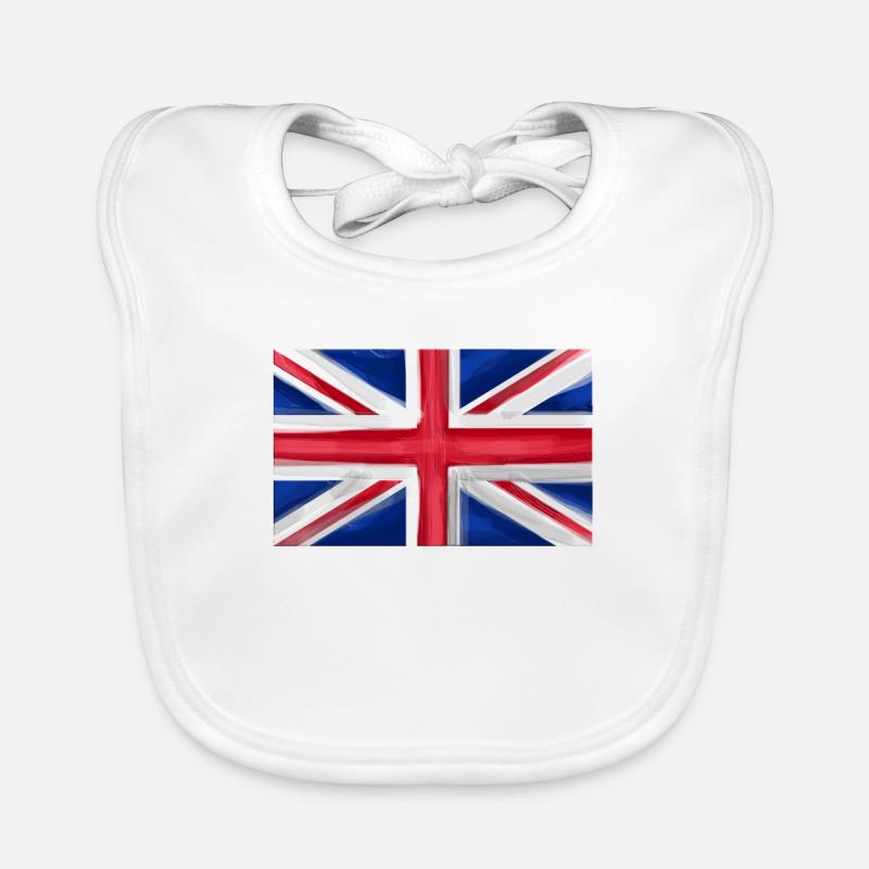 Drapeau de la Grande-Bretagne Union Jack Bavoir bio Bébé