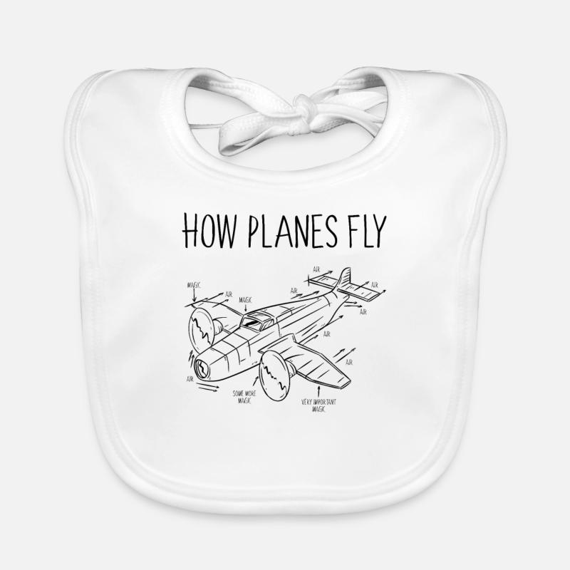 How planes fly Organic Baby Bibs