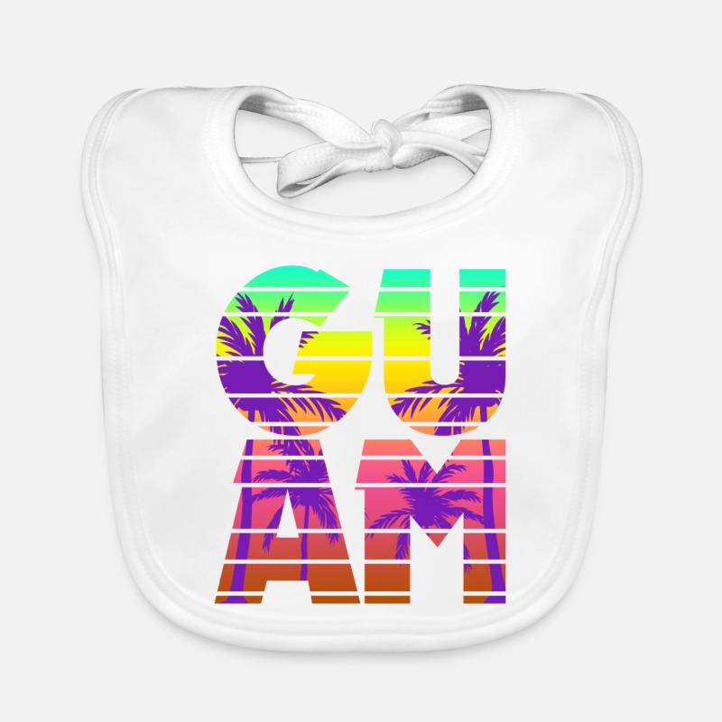 Guam Retro Pride Guamanian s s Design Gift Organic Baby Bibs