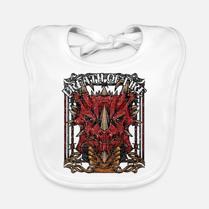 Créature mythique de dragon Légende de monstre de dragonfire Bavoir bio Bébé