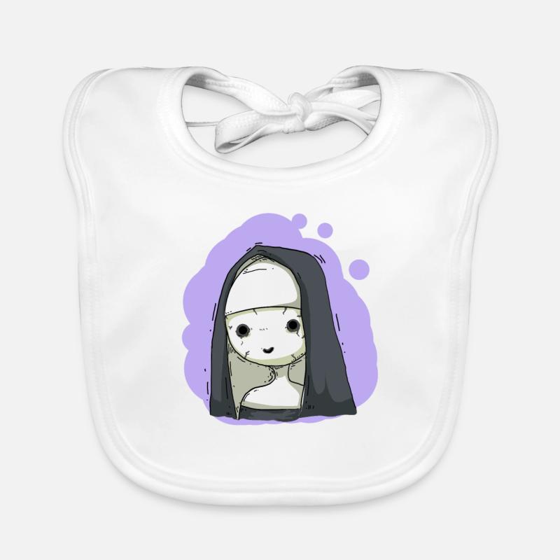 Horror nun Organic Baby Bibs