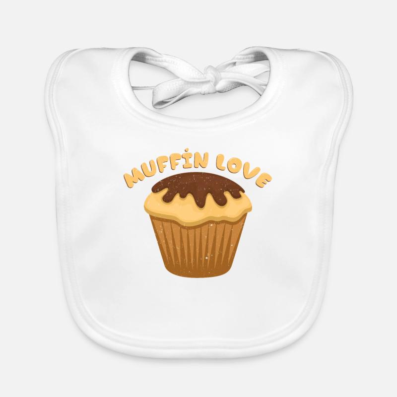 Muffin Liebe Muffins Backwaren Bäcker Cupcake Baby Bio-Lätzchen