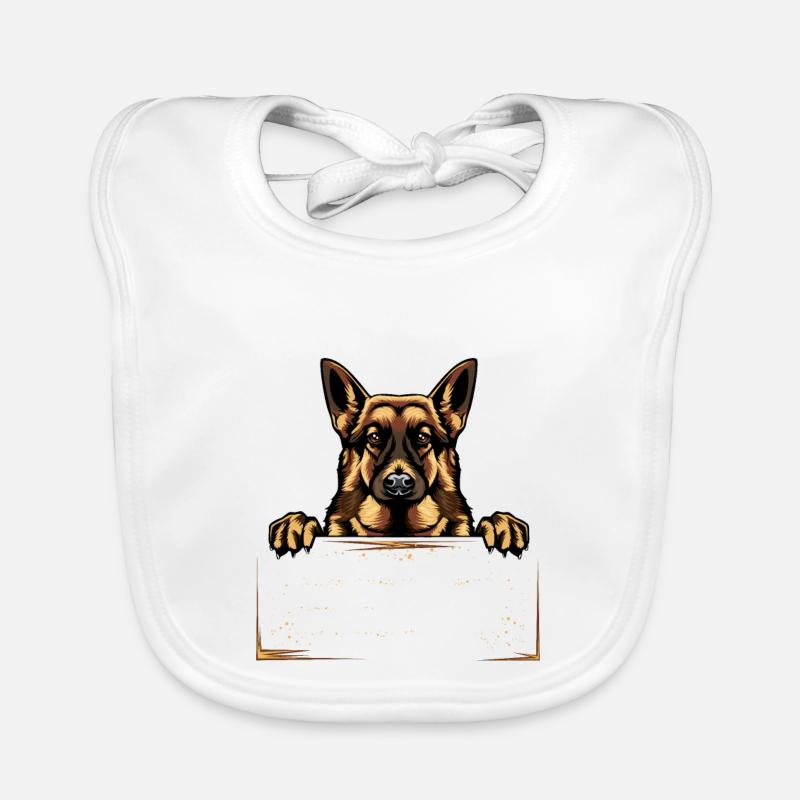 German Shepherd German Shepherd Gift Organic Baby Bibs
