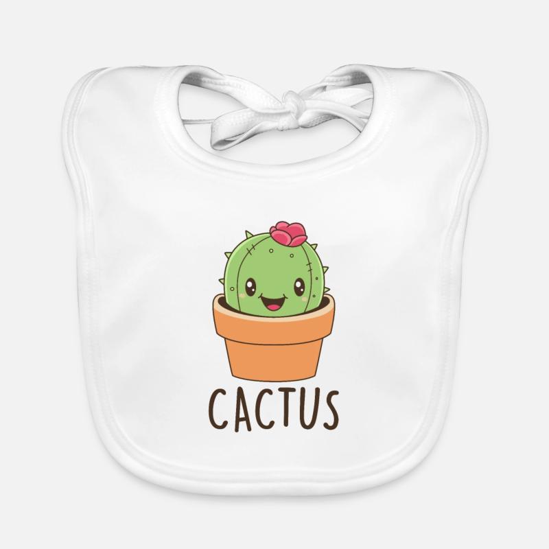 Cactus Cactus Cat Cat Pun Cadeau Bavoir bio Bébé