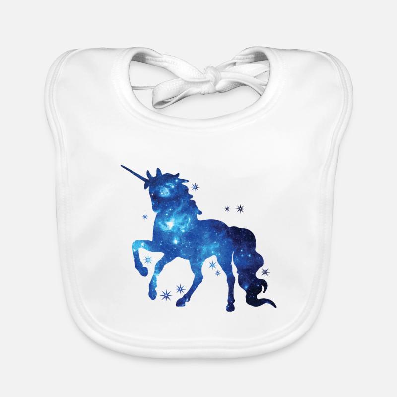 Unicorn glitter universe Organic Baby Bibs