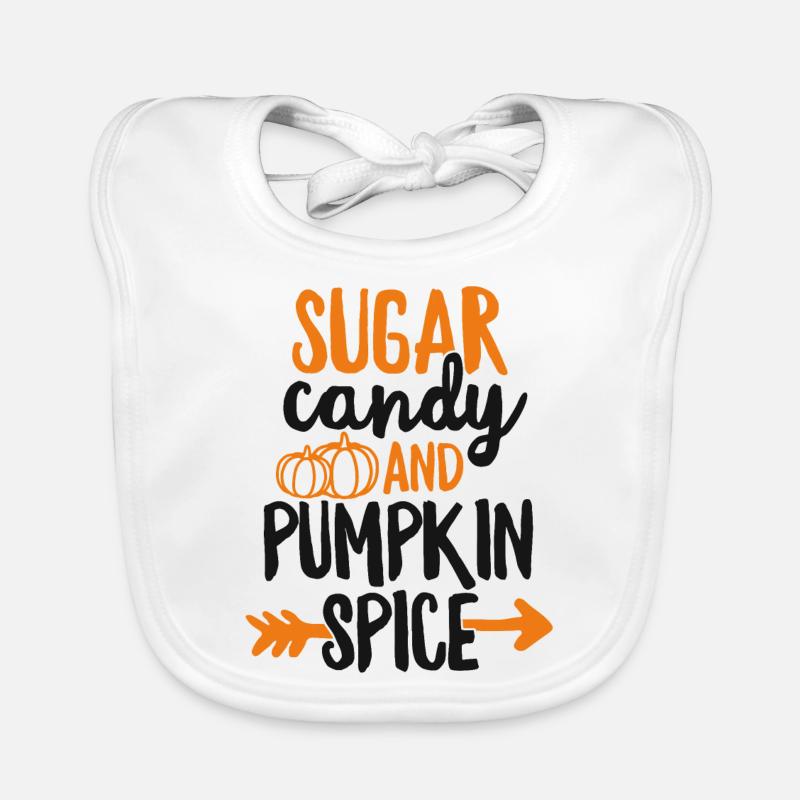 Sugar Candy And Pumpkin Spice TShirt Fall Organic Baby Bibs