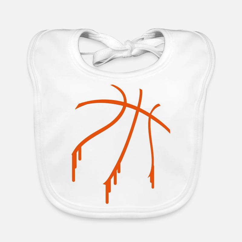 basketball - Bavoir bio Bébé - blanc