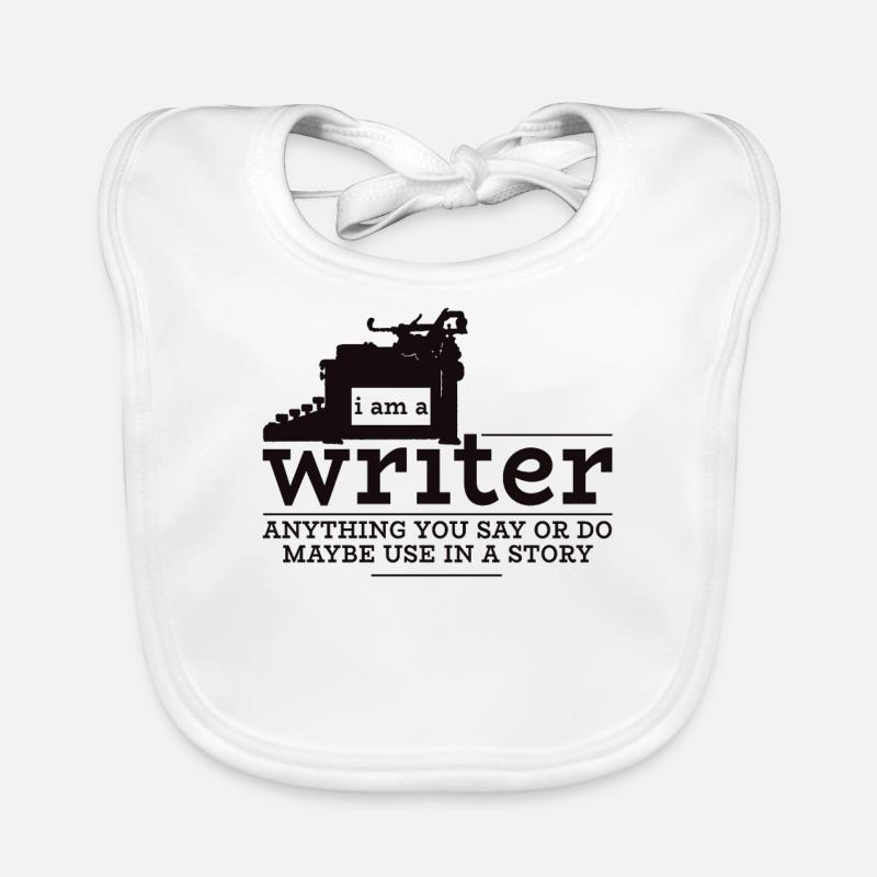 Writer Author Writer Writing Gift Organic Baby Bibs