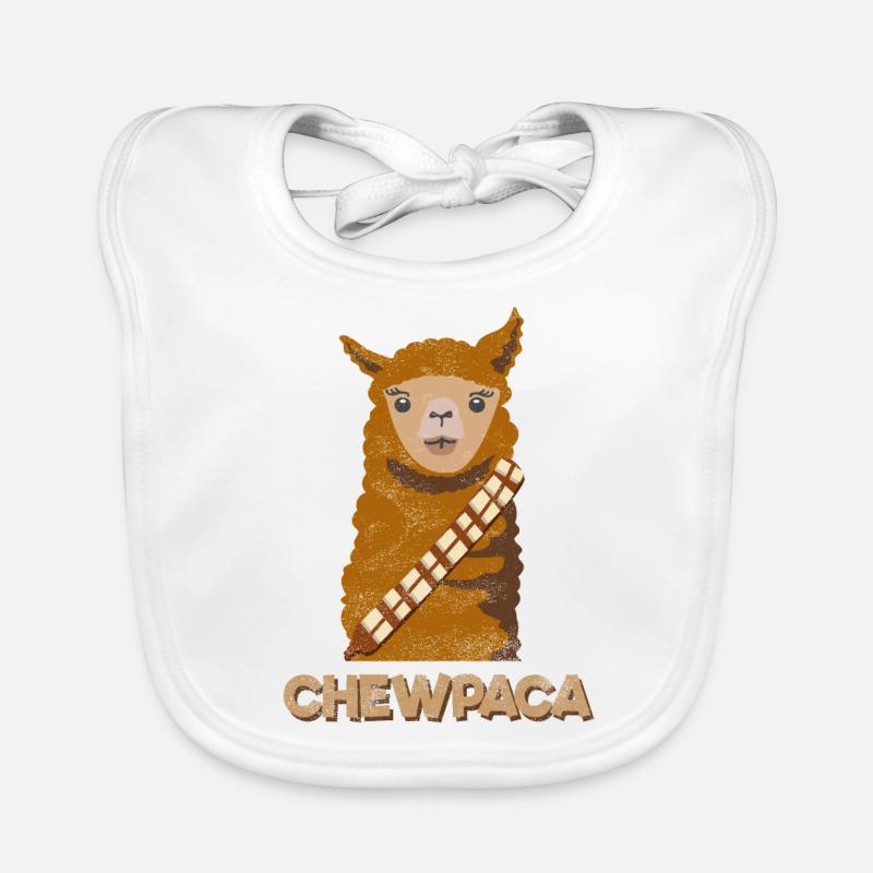 Alpaca Lama Chewpaca Comic Peru Organic Baby Bibs