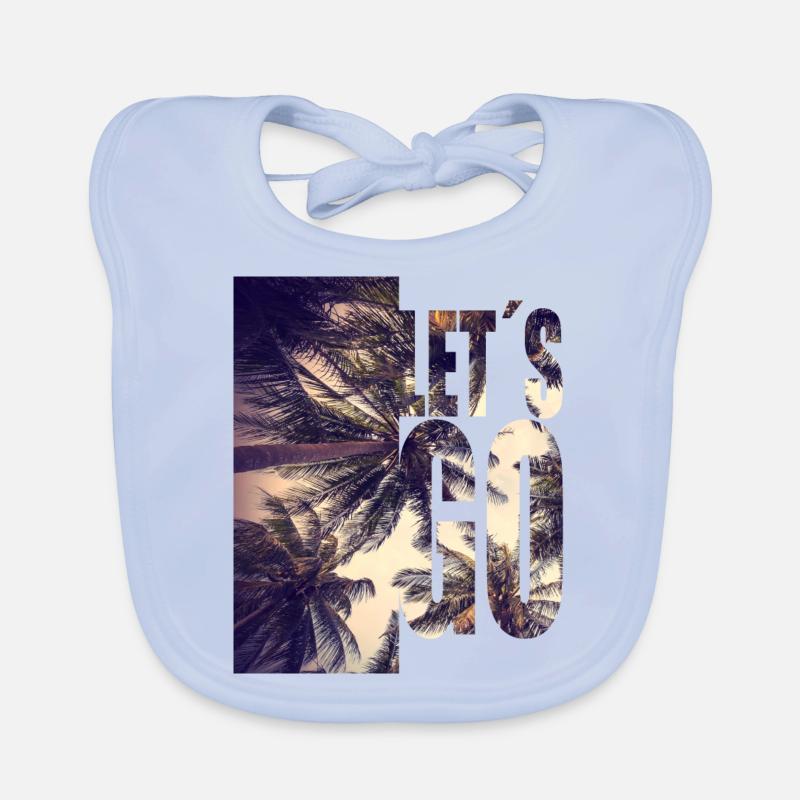 Lets Go To The Beach / Palmen / Let's Go / Sun Baby Bio-Lätzchen