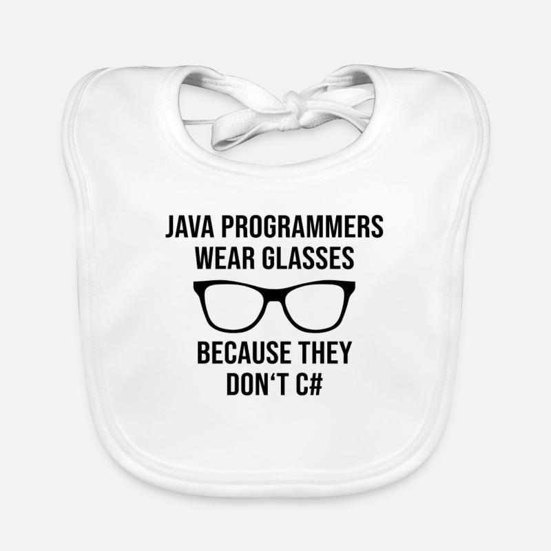 Programmer Java Entwickler Brille Baby Bio-Lätzchen