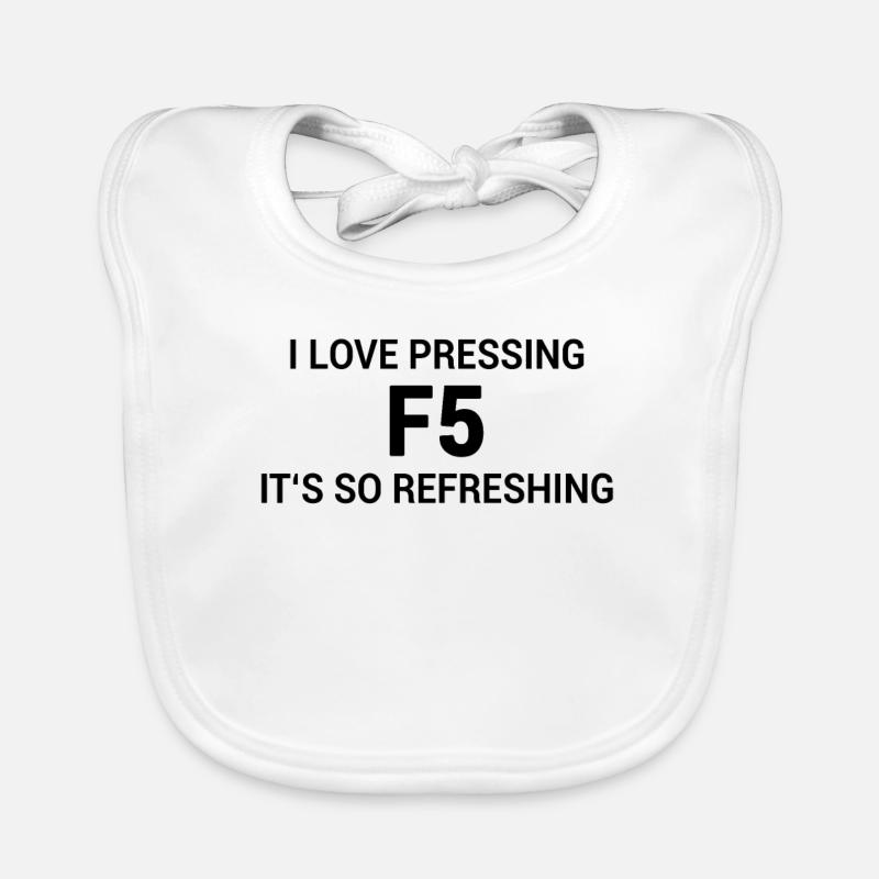 Nerd Witz Webbrowser F5 Refresh Baby Bio-Lätzchen
