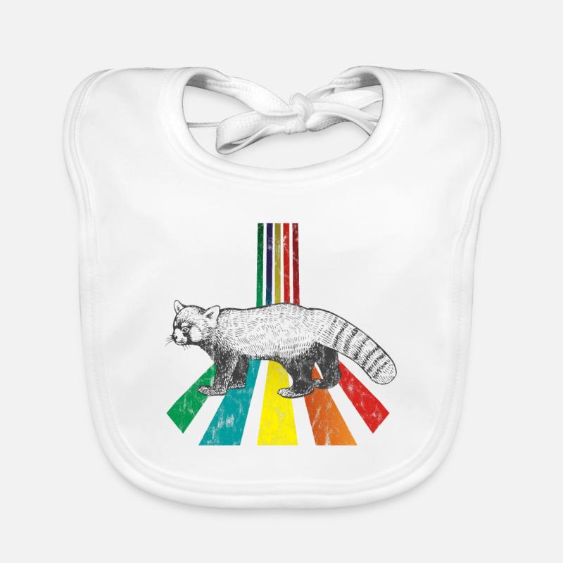 Petit panda arc-en-ciel utilisé Bavoir bio Bébé