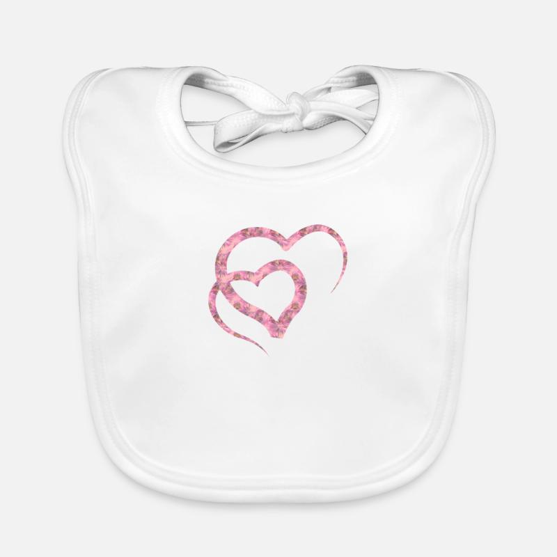 Diamant coeur rose Bavoir bio Bébé