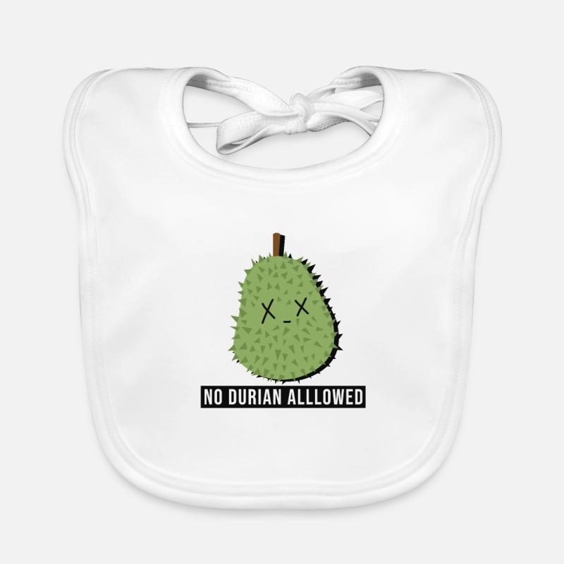 No Durian Allowed Organic Baby Bibs