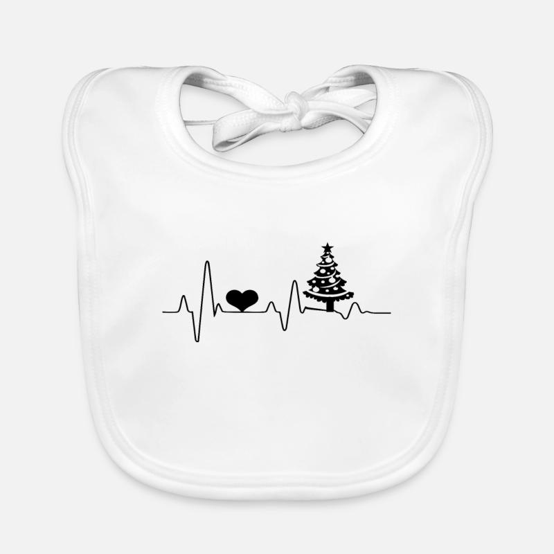 COG D'ECG DE NOEL AVEC ARBRE DE NOEL Bavoir bio Bébé