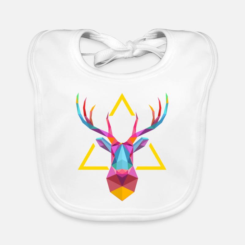 cerf - Bavoir bio Bébé - blanc