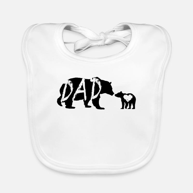Papa et bébé ours papa 2019 ours cadeau enfant Bavoir bio Bébé