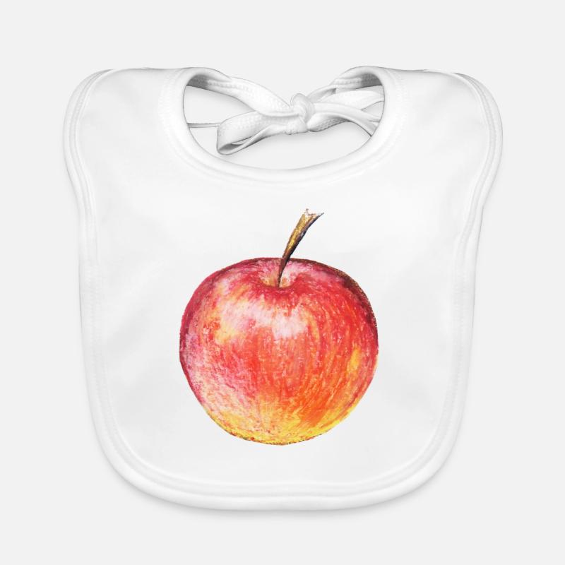 Pomme - Bavoir bio Bébé - blanc