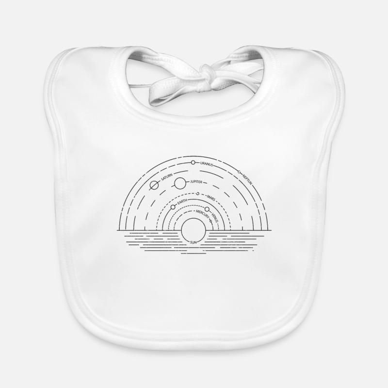 Solar System Nerd Geek Shirt Astrophysics Physics Organic Baby Bibs