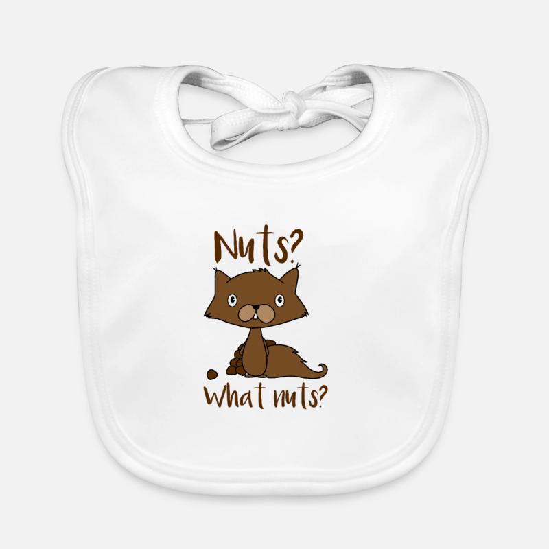 Eichhörnchen Nüsse Wallnuß Haselnuss Geschenk süß Baby Bio-Lätzchen