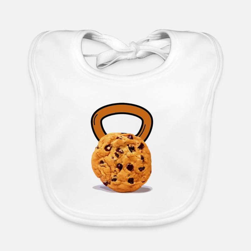 Kettlebell Training - Bavoir bio Bébé - blanc