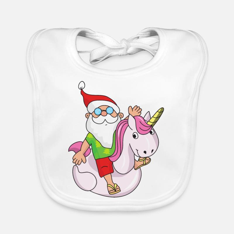 Weihnachten Einhorn Baby Bio-Lätzchen
