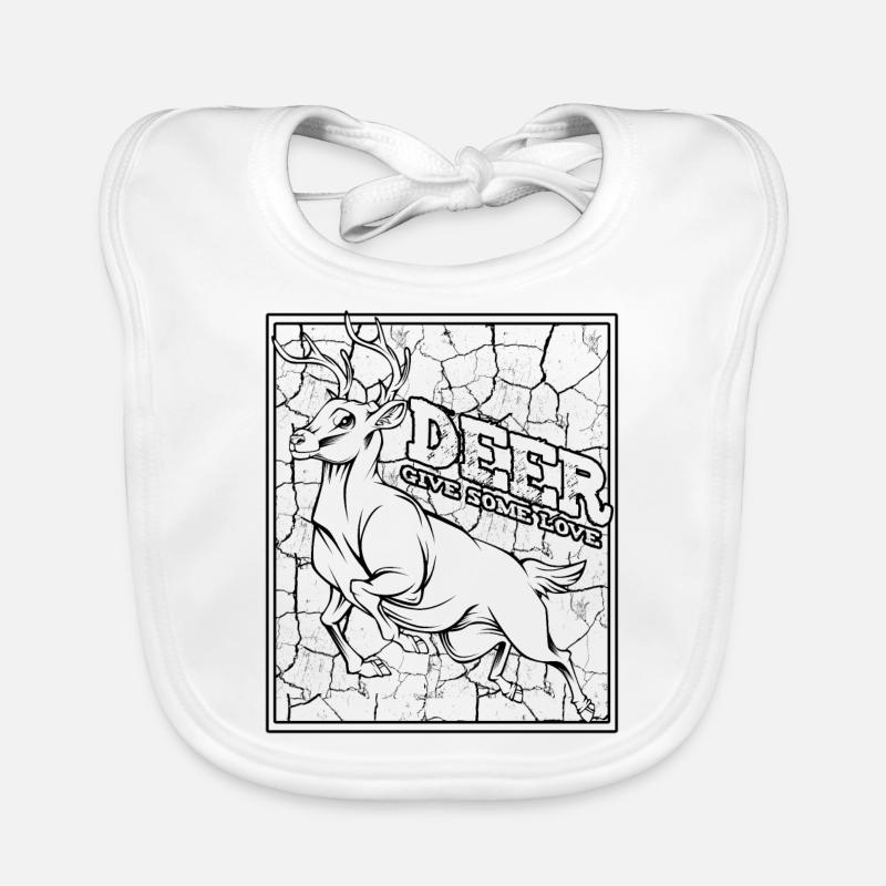 Trendy deer saying | Forest Animal Wild Gift Organic Baby Bibs