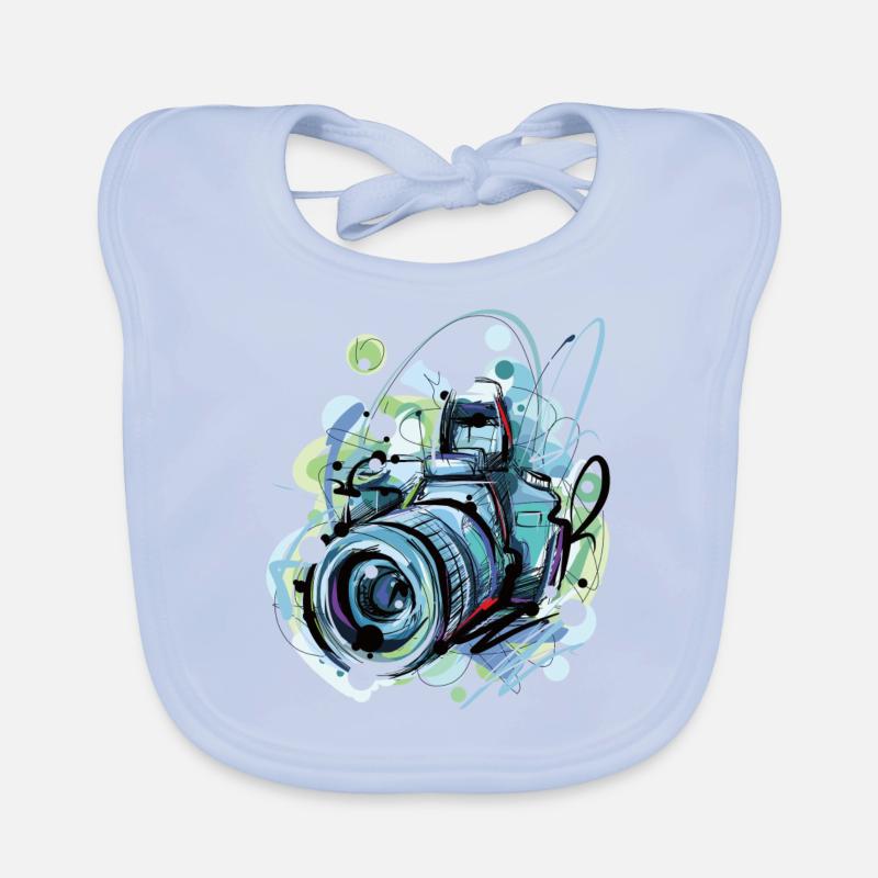 Caméra Coloré Style Bavoir bio Bébé