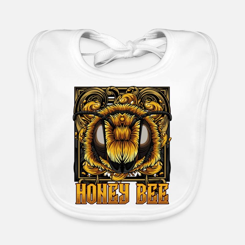 Modern honeybee | Trendy bee wasp gift Organic Baby Bibs