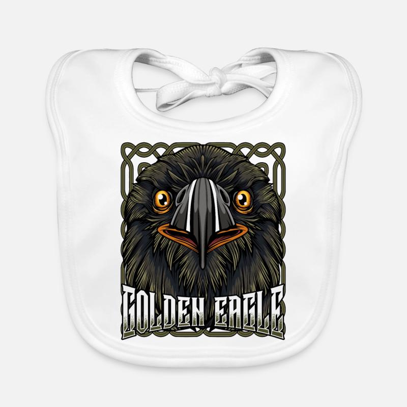 Golden Eagle | Cadeau oiseau tête aigle Bavoir bio Bébé