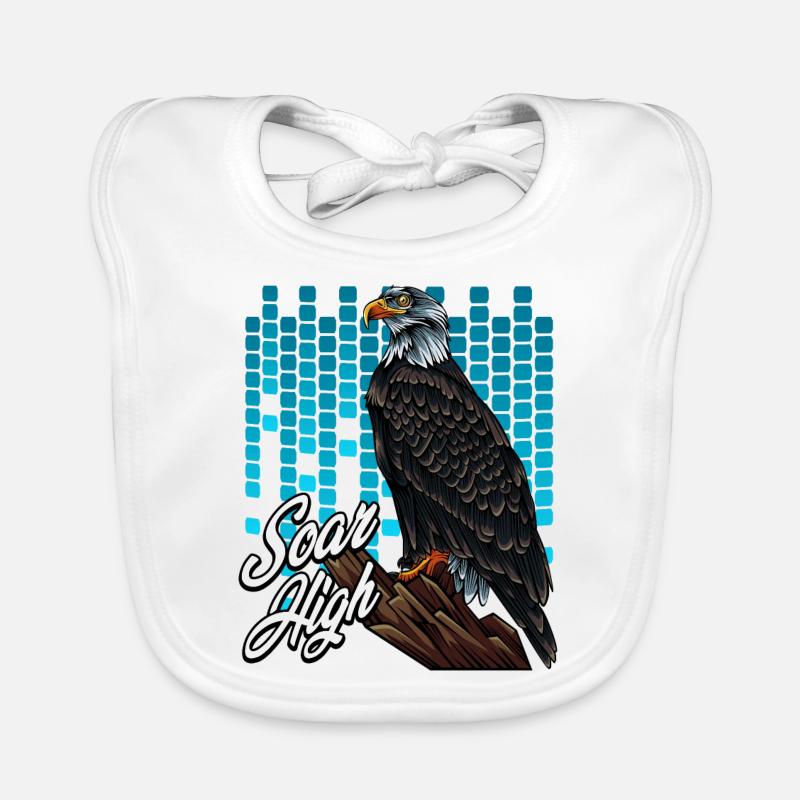 Cadeau de raptor à la mode aigle chauve moderne Bavoir bio Bébé