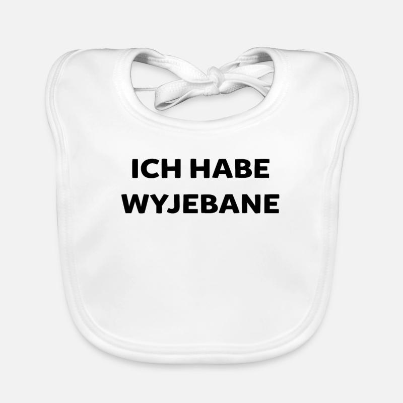 Ich habe Wyjebane schwarz Baby Bio-Lätzchen