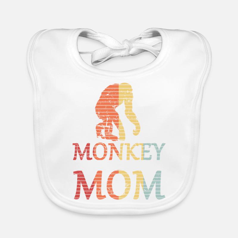 Monkey Mom Affen Mutter Baby Bio-Lätzchen