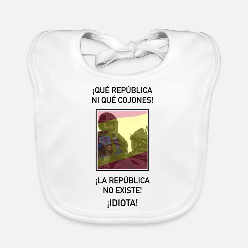 Mosso - The republic does not exist, idiot (black) Organic Baby Bibs