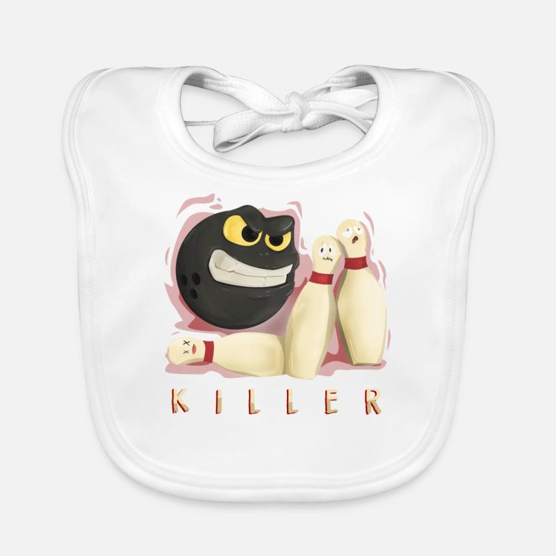 Bowling Bowler Bowlingkugel Pins Strike Geschenk Baby Bio-Lätzchen