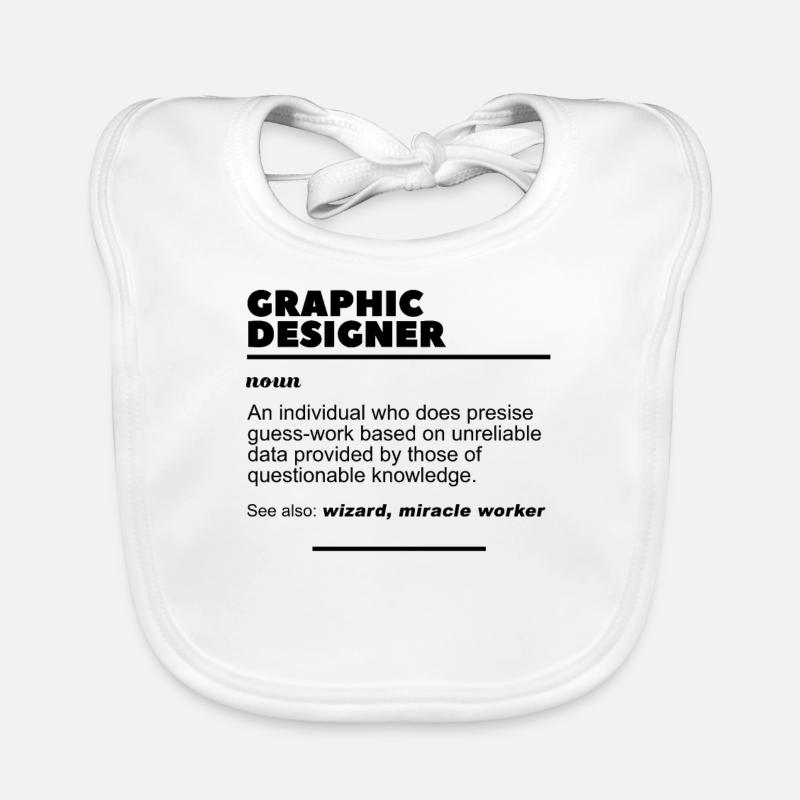 Graphiste disant profession métier graphiste cadeau Bavoir bio Bébé
