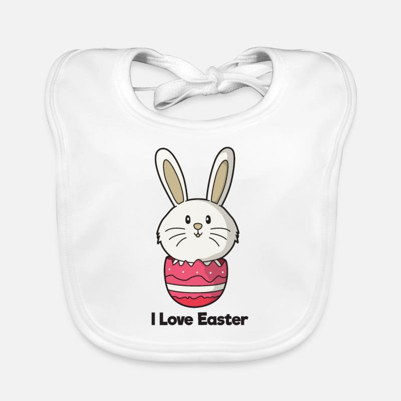 I Love Easter Easter Easter Easter Organic Baby Bibs