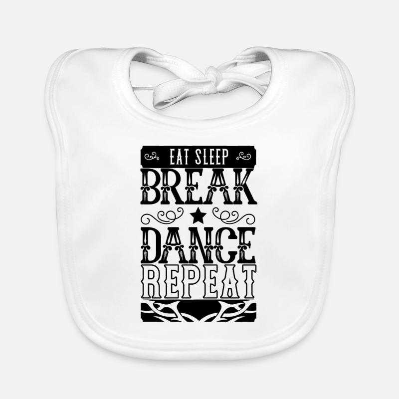 Breakdancing Breakdancer Danse Danse Cadeau Breakdance Bavoir bio Bébé