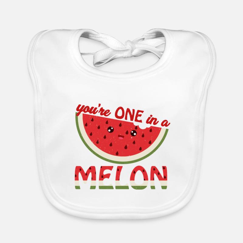 Vous êtes un dans un melon | Melon jeu de mots cadeau Bavoir bio Bébé